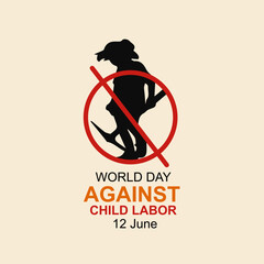 world day against child labor vector