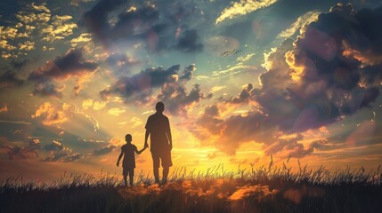 Fototapeta premium Father's Day as a celebration of paternal love, wisdom, and guidance