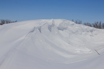 large snow drift