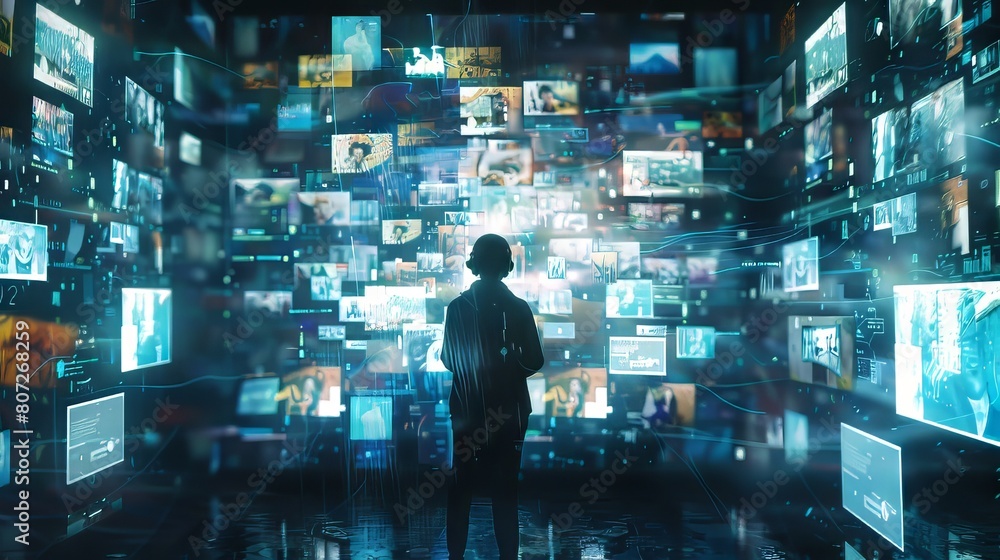 Poster digital rendering of ai-powered personalized content recommendation engines