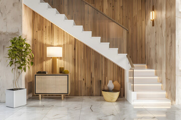 modern staircase and hallway