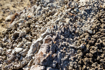 Eroded Earth: Close-Up of Desert Rocks and Dirt