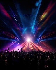 crowd of people dancing at concert