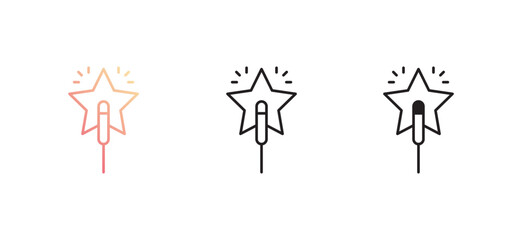 Fireworks icon design with white background stock illustration