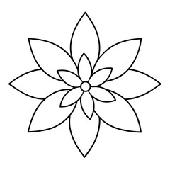 a high-resolution vector art illustration of a Magnolia flower (9)
