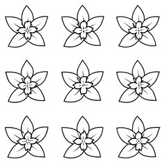 a high-resolution vector art illustration of a Magnolia flower (11)