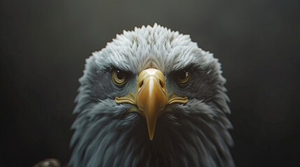 portrait of eagle on blurred background