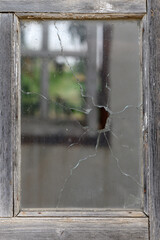 Broken window in close up 1
