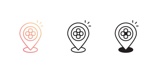 Location icon design with white background stock illustration