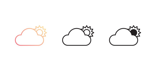 Cloudy icon design with white background stock illustration