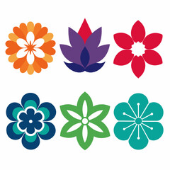Obraz premium create-a-set-of-flower-icon-vector-art-illustratio (40)
