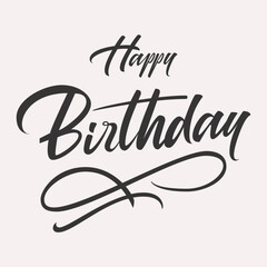 Happy Birthday lettering gift card
