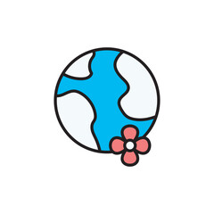 Spring icon design with white background stock illustration