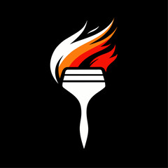 Paint brush logo vector art illustration (9)