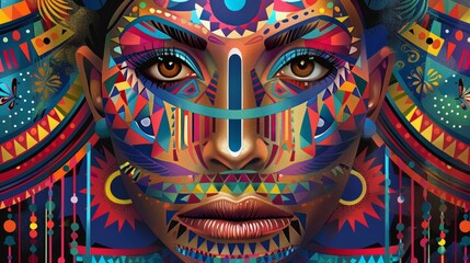 Fototapeta premium Eye-catching poster design that celebrates the mosaic of cultures