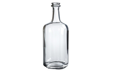 Glass bottle isolated on white or transparent background