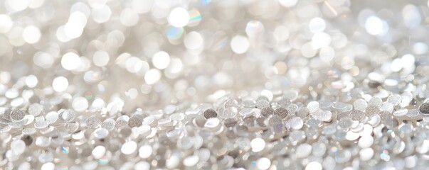 background of white sequins.