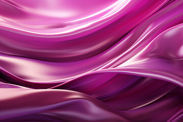 abstract illustration with a reflective liquid metal canvas in shades of magenta purple