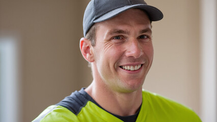 Smiles of Dedication: A White Male Deliveryman's Path to Happiness and Success