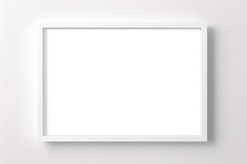 Realistischer leerer rechteckiger wei&szlig;er Rahmen mit Passepartout auf grauem Hintergrund, Rand f&uuml;r Ihr kreatives Projekt, Mock-up-Muster, Vektordesignobjekt