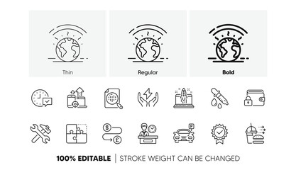 Certificate, Safe energy and Money transfer line icons. Pack of Repair, Parking, Select alarm icon. Seo devices, Start business, Greenhouse pictogram. Food delivery, Chemistry pipette, Puzzle. Vector