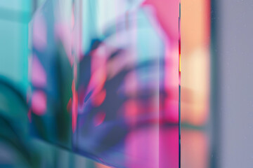 Abstract Glass Reflections with Vivid Colors