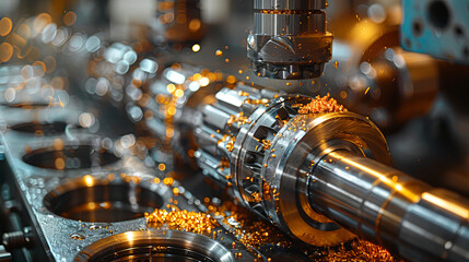 Close-up of a specialist's hands on a lathe. An engineer processes a part on a lathe. - Powered by Adobe