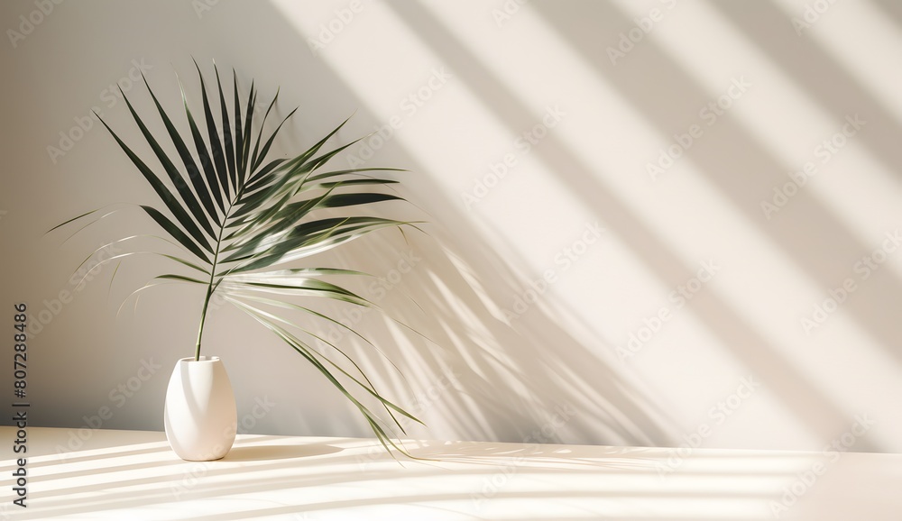 Poster minimalistic abstract gentle light beige background for product presentation with light andand