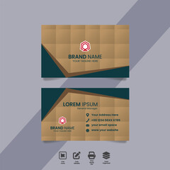 vector minimal, modern black and golden business card template