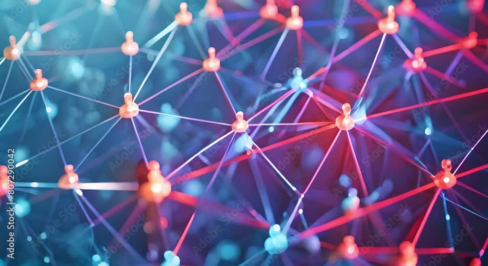 Poster analyzing social media profile network connections through detailed graph visualization. concept soc