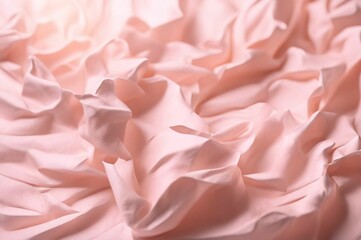 Fototapeta premium Pink crumpled paper texture used for paper background texture in decorative art work. Pink silk crumpled fabric as an abstract background. Wallpaper background