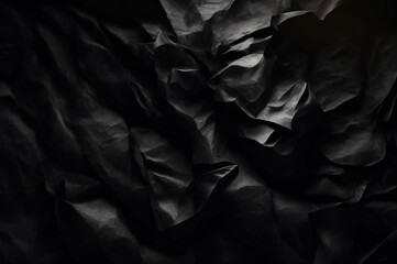 Black texture crumpled embossed background.Texture paper old black style vintage cardboard sheet of empty dark background. Wallpaper background