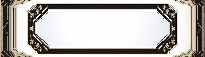 Obraz premium elegant ornamental frame border for banner background with ratio size 32:9