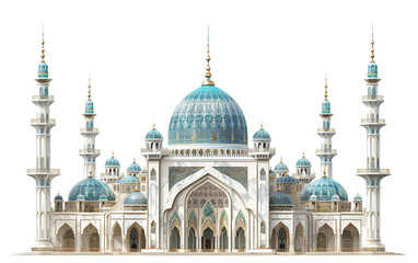 Fototapeta premium Mosque isolated on white or transparent background