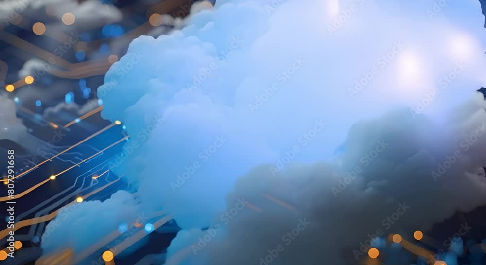 Aufkleber digital transformation optimizes business agility scalability and cybersecurity through cloud techno