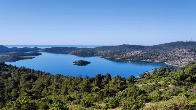 picturesque Adriatic Sea Croatian island Dugi Otok landscape panorama