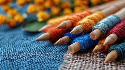 Close Up of Many Different Colored Pencils