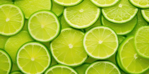 Intricate Lime Slice Arrangement in Minimalist Style