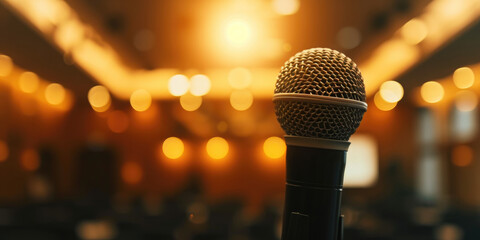 Ambient Speaker Setup: Bokeh Mic in Blurred Seminar