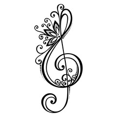 Hand-drawn simple flower outline