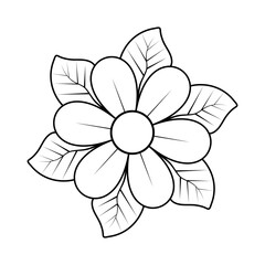Hand-drawn simple flower outline