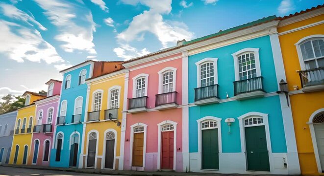 Exploring Salvador Bahia: A Vibrant Display of Colorful Architecture, Afro-Brazilian Heritage, and Scenic Beauty. Concept Salvador Bahia, Colorful Architecture, Afro-Brazilian Heritage