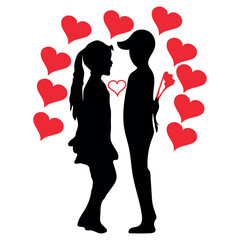 Simple happy valentines Day celebration design