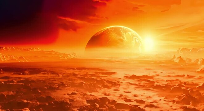 Artistic depiction of the emergence of life on early Earth through natural processes. Concept Early Earth, Emergence of Life, Natural Processes, Artistic Depiction, Scientific Inspiration