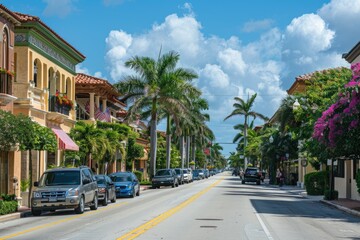 Worth Ave: Stunning Skyline and Scenic Cityscape View of Downtown Palm Beach