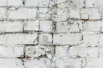 Fototapeta premium Urban Grunge: White Paint Stroke on Cement Block Wall for Art or Background