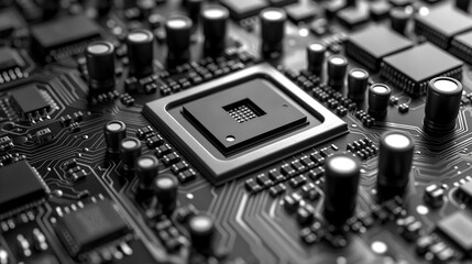 Fototapeta premium A close up of a computer chip