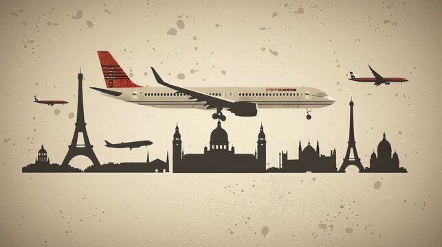 Travel vector template design - wanderlust adventure concept - lets go explore the world