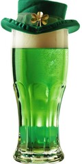 St. Patty's Celebration: Green Beer and Festive Attire for a Party with Bow Ties and Hats