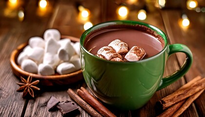 CANECA DE CHJOCOLATE QUENTE COM MASHMELLOW